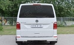 11 999 р. Защита заднего бампера (Ø42 мм, нержавейка, короткая база) SLITKOFF Volkswagen Transporter T5 рестайлинг (2009-2015)  с доставкой в г. Москва. Увеличить фотографию 4