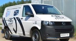 13 999 р. Широкая защита порогов SLITKOFF Volkswagen Transporter T6 дорестайлинг (2015-2019)  с доставкой в г. Москва. Увеличить фотографию 3