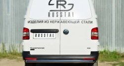 15 799 р. Защита заднего бампера (Ø63 мм, нержавейка) SLITKOFF  Volkswagen Caravelle  T5 - Transporter  T5  с доставкой в г. Москва. Увеличить фотографию 4