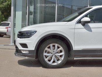 16 999 р. Защита переднего бампера (Ø42 мм, нержавейка, NOT OFF ROAD) SLITKOFF Volkswagen Tiguan Mk2 дорестайлинг (2016-2020)  с доставкой в г. Москва. Увеличить фотографию 2