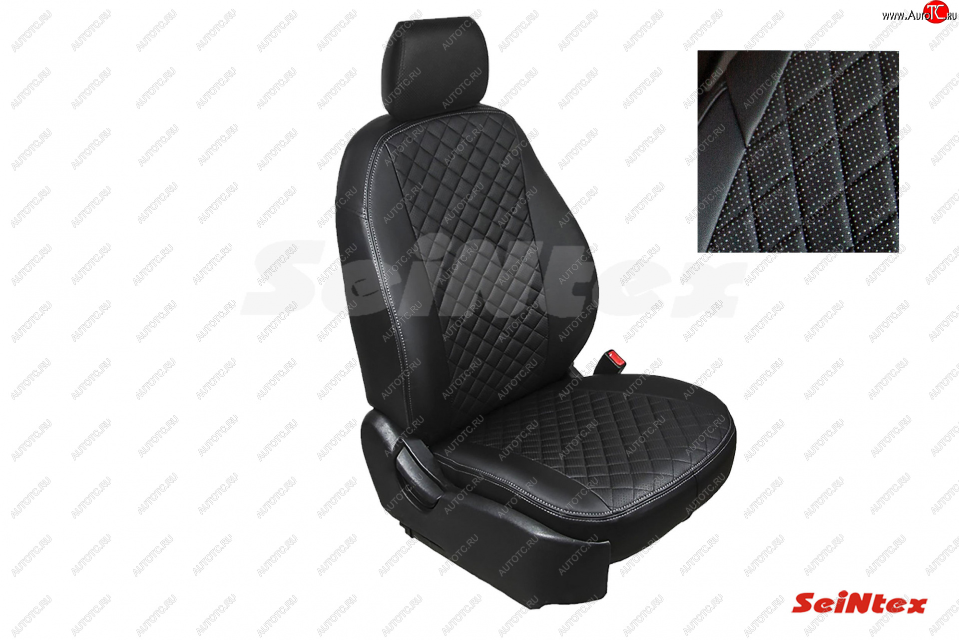 6 699 р. Чехлы для сидений Seintex Ромб (экокожа, Trend, передний подлокотник, airbag) Volkswagen Tiguan Mk2 дорестайлинг (2016-2020)  с доставкой в г. Москва