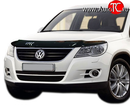 2 879 р. Дефлектор капота NovLine Volkswagen Tiguan NF дорестайлинг (2006-2011)  с доставкой в г. Москва