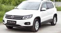 699 р. Реснички на фары RA Volkswagen Tiguan NF рестайлинг (2011-2017) (Неокрашенные)  с доставкой в г. Москва. Увеличить фотографию 3