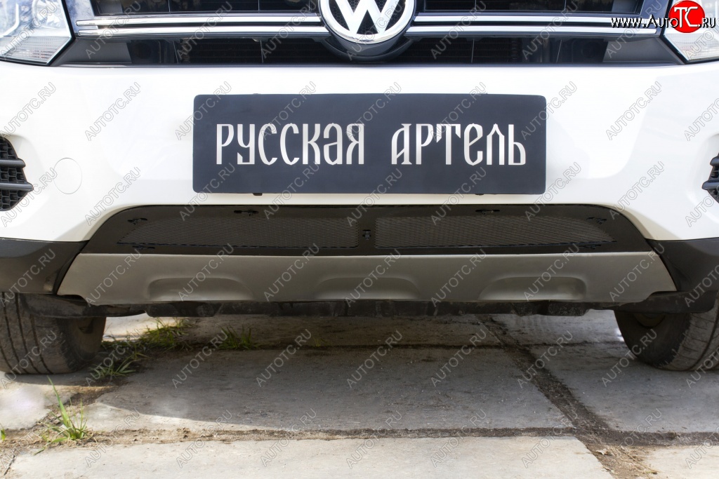 1 639 р. Защитная сетка решетки переднего бампера (Track & Field) РА Volkswagen Tiguan NF рестайлинг (2011-2017)  с доставкой в г. Москва