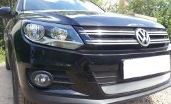 1 539 р. Сетка на бампер Sport&Style Russtal (хром)  Volkswagen Tiguan  NF (2011-2017) рестайлинг  с доставкой в г. Москва. Увеличить фотографию 2