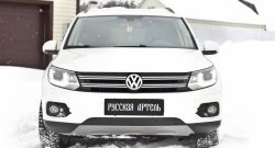 1 199 р. Зимняя заглушка решетки переднего бампера (Track & Field) РА Volkswagen Tiguan NF рестайлинг (2011-2017)  с доставкой в г. Москва. Увеличить фотографию 3