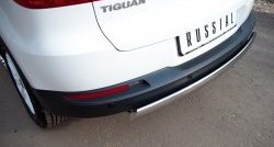 13 299 р. Защита заднего бампера (Ø75x42 мм, нержавейка) Russtal Volkswagen Tiguan NF рестайлинг (2011-2017)  с доставкой в г. Москва. Увеличить фотографию 3