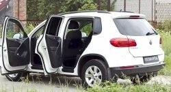 2 459 р. Накладки порожков салона RA  Volkswagen Tiguan  NF (2011-2017) рестайлинг (Комплект (передние+задние))  с доставкой в г. Москва. Увеличить фотографию 2