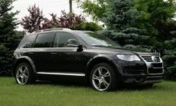 9 649 р. Накладки на колёсные арки CT Volkswagen Touareg GP дорестайлинг (2002-2007) (Неокрашенные)  с доставкой в г. Москва. Увеличить фотографию 2