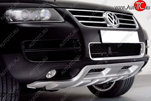 8 349 р. Накладка на передний бампер King Kong v2  Volkswagen Touareg  GP (2002-2010) дорестайлинг, рестайлинг (Неокрашенная)  с доставкой в г. Москва