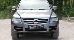 999 р. Реснички на фары RA Volkswagen Touareg GP дорестайлинг (2002-2007) (Неокрашенные)  с доставкой в г. Москва. Увеличить фотографию 4