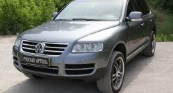 999 р. Реснички на фары RA Volkswagen Touareg GP дорестайлинг (2002-2007) (Неокрашенные)  с доставкой в г. Москва. Увеличить фотографию 5