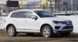 879 р. Реснички на фары RA Volkswagen Touareg NF рестайлинг (2014-2018) (Неокрашенные)  с доставкой в г. Москва. Увеличить фотографию 2