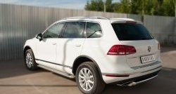 19 999 р. Одинарная защита заднего бампера диаметром 63 мм SLITKOFF Volkswagen Touareg NF рестайлинг (2014-2018)  с доставкой в г. Москва. Увеличить фотографию 4