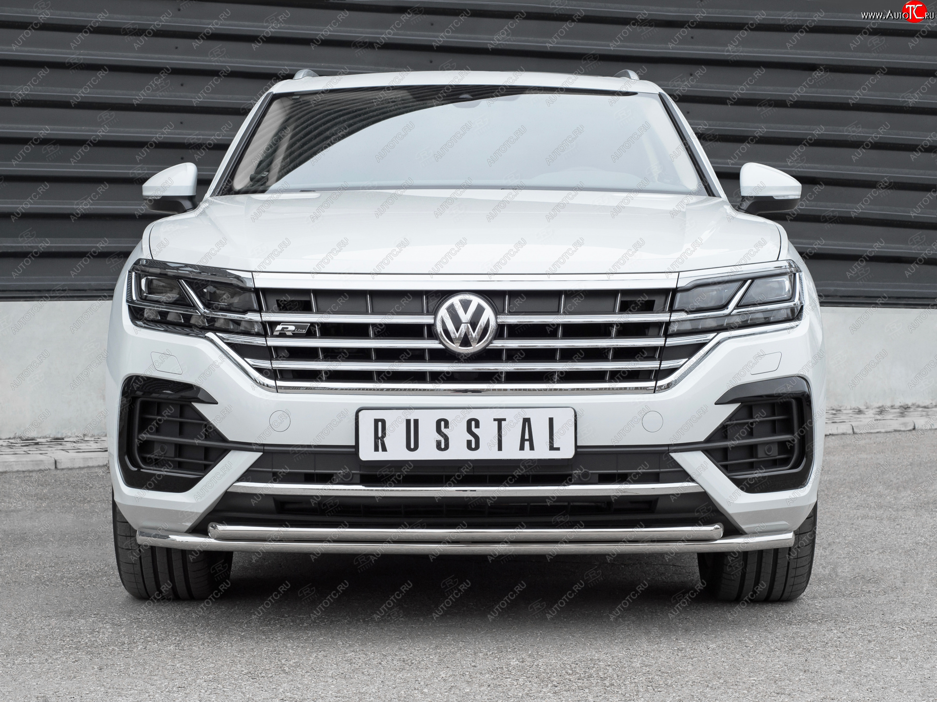 23 399 р. Защита переднего бампера (2 трубы Ø42, нержавейка, NOT 2.0 TSI) Volkswagen Touareg CR (2018-2024)  с доставкой в г. Москва