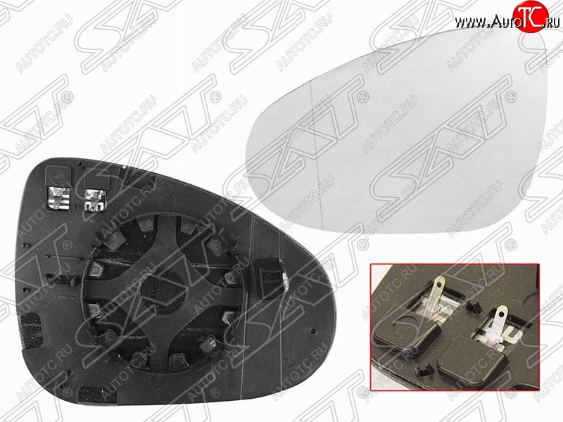 1 389 р. Правый зеркальный элемент зеркала заднего вида SAT (с подогревом) Volkswagen Touareg NF рестайлинг (2014-2018)  с доставкой в г. Москва