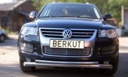 10 799 р. Декоративная вставка воздухозаборника Berkut  Volkswagen Touareg  GP (2006-2010) рестайлинг  с доставкой в г. Москва. Увеличить фотографию 1