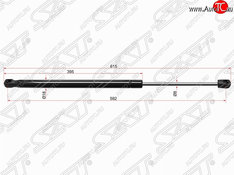 579 р. Газовый упор крышки багажника SAT  Volkswagen Touareg  NF (2010-2018) дорестайлинг, рестайлинг  с доставкой в г. Москва