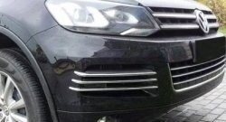 14 399 р. Вставки в боковые воздуховоды перднего бампера СТ Volkswagen Touareg NF дорестайлинг (2010-2014)  с доставкой в г. Москва. Увеличить фотографию 2