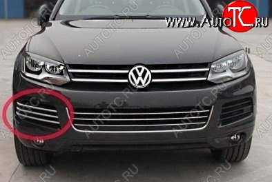 14 399 р. Вставки в боковые воздуховоды перднего бампера СТ Volkswagen Touareg NF дорестайлинг (2010-2014)  с доставкой в г. Москва