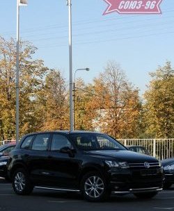 18 269 р. Защита переднего бампера двойная Souz-96 (d76/60) Volkswagen Touareg NF дорестайлинг (2010-2014)  с доставкой в г. Москва. Увеличить фотографию 1