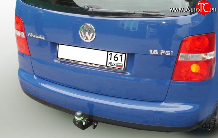 7 799 р. Фаркоп Лидер Плюс Volkswagen Touran 1T дорестайлинг минивэн (2003-2006) (Без электропакета)  с доставкой в г. Москва