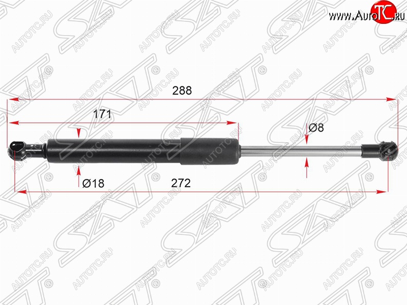 599 р. Упор крышки багажника SAT (газовый)  Volvo S60  RS,RH седан (2000-2010) дорестайлинг, рестайлинг  с доставкой в г. Москва