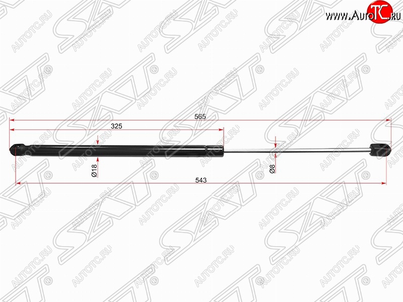 549 р. Газовый упор крышки багажника SAT  Volvo S60  FS седан (2010-2013) дорестайлинг  с доставкой в г. Москва