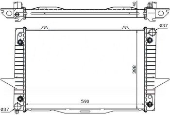 11 949 р. Радиатор двигателя (пластинчатый, 2.0/2.3/2.5/2.5TD, МКПП/АКПП) SAT (32 мм) Volvo S70 (1996-2000)  с доставкой в г. Москва. Увеличить фотографию 1