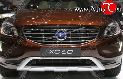 41 799 р. Накладка на передний бампер CT v2 Volvo XC60 (2017-2022) (Неокрашенная)  с доставкой в г. Москва